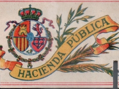 Interior label - Hacienda Pública 1908