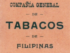 Fototipia de una Serie para la Compañía General de Tabacos de Filipinas, Barcelona, dorso (44mm x 61mm)