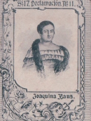 Series 17 number 11 "Joaquina Baus, Declamación"