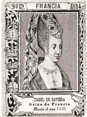 Series 19 number 14 "Isabel de Baviera, Francia"