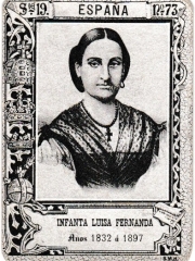 Series 19 number 73 "Infanta Luisa Fernanda, España"