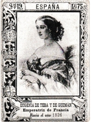 Series 19 number 75 "Eugenia de Teba y de Guzmán, España"
