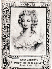 Series 19 number 62 "María Antonieta, Francia"