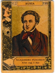 Series 22 number 65 "Alejandro Puschkin, Rusia"