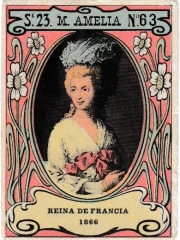 Series 23 number 63 "M. Amelia, Reina de Francia"