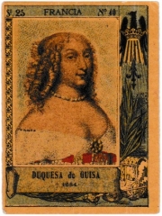 Series 25 number 40 "Duquesa de Guisa, Francia"