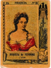 Series 25 number 55 "Duquesa de Vendóme, Francia"