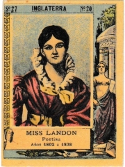 Series 27 number 20 "Miss Landon, Inglaterra"