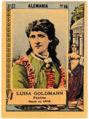 Series 27 number 46 "Luisa Goldmann, Alemania"