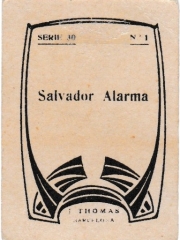 Series 30 number 1 back "Salvador Alarma"
