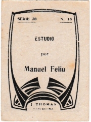 Series 30 number 18 back "Estudio, Manuel Feliu"