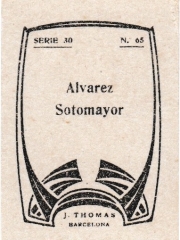 Series 30 number 65 back "Alvarez Sotomayor"