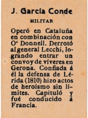 Series 31 number 26 back "J. García Conde, Militar"