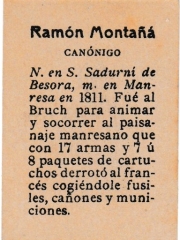 Series 31 number 31 back "Ramón Montañá, Canónigo"