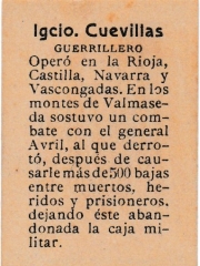Series 31 number 64 back "Igcio. Cuevillas, Guerrillero"