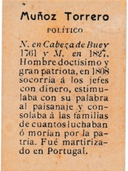 Series 31 number 68 back "Muñoz Torrero, Político"