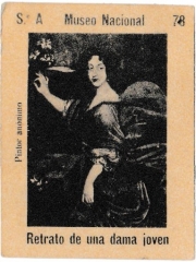Series A number 78 "Retrato de una dama joven, Pintor anónimo"