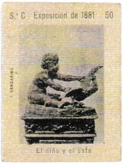 Series C number 50 "El niño y el pato, Exposición de 1881"