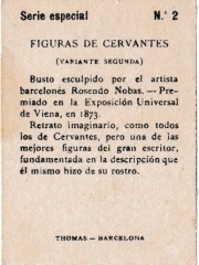 Special Series number 2 back "Figuras de Cervantes, variante segunda"
